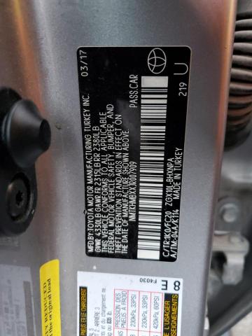 NMTKHMBXXJR007909 - 2018 TOYOTA C-HR XLE SILVER photo 12