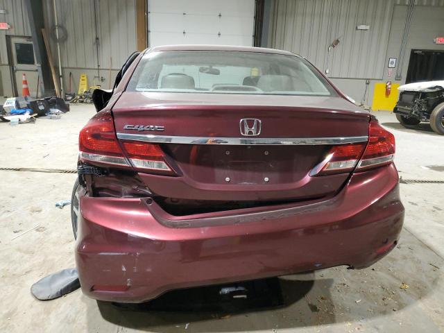 19XFB2F93EE260039 - 2014 HONDA CIVIC EXL BURGUNDY photo 6