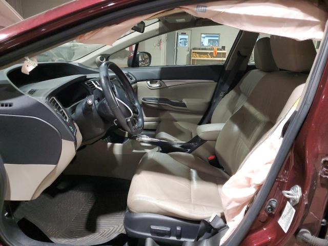 19XFB2F93EE260039 - 2014 HONDA CIVIC EXL BURGUNDY photo 7