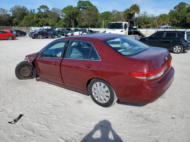 1HGCM66364A073882 - 2004 HONDA ACCORD LX BURGUNDY photo 2