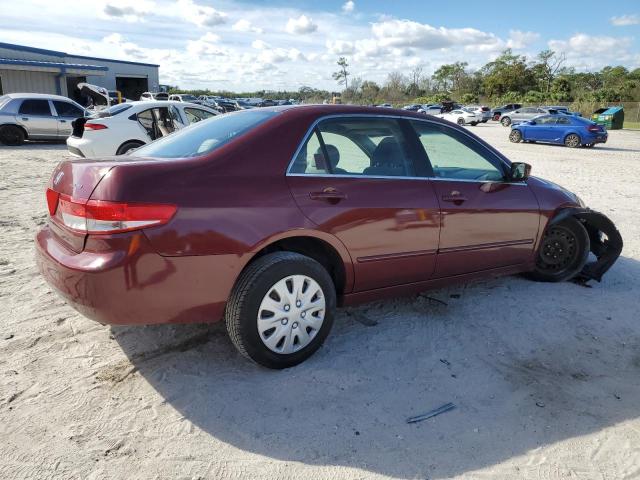 1HGCM66364A073882 - 2004 HONDA ACCORD LX BURGUNDY photo 3