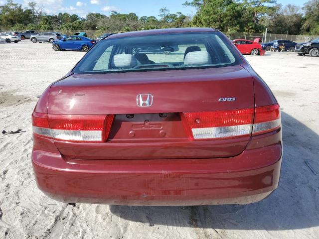 1HGCM66364A073882 - 2004 HONDA ACCORD LX BURGUNDY photo 6