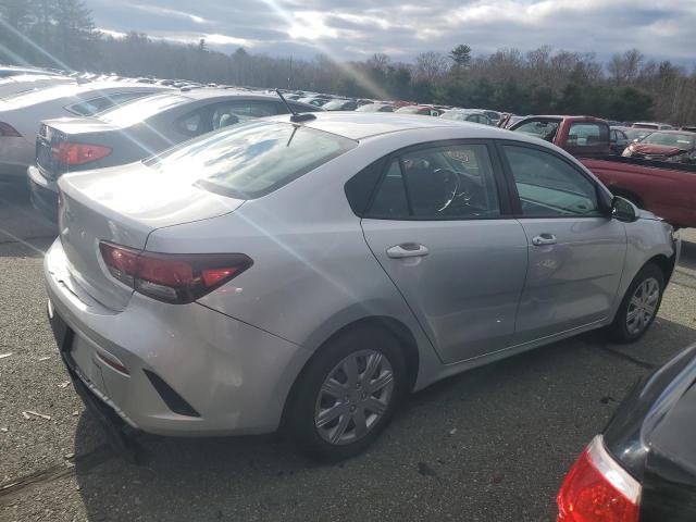 3KPA24AD7NE441792 - 2022 KIA RIO LX SILVER photo 3