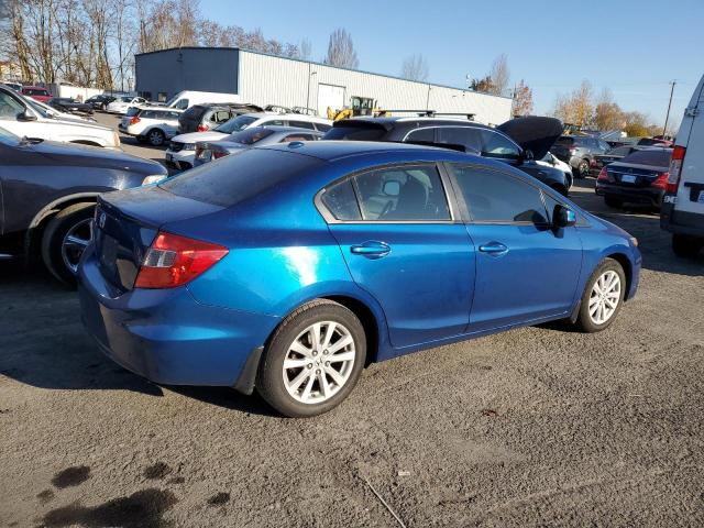2HGFB2F91CH505035 - 2012 HONDA CIVIC EXL ლურჯი ფოტო 3