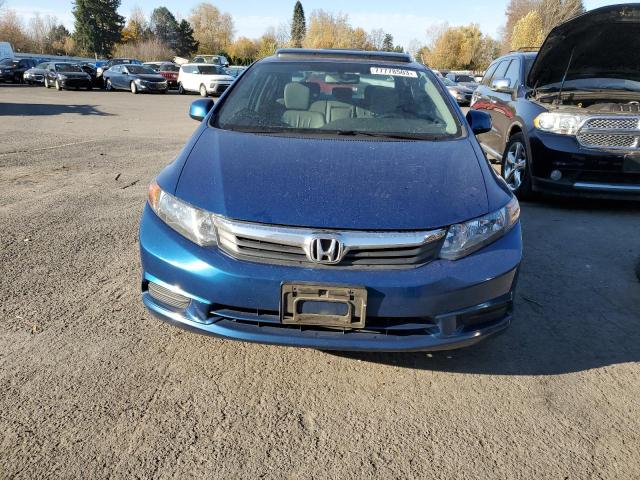 2HGFB2F91CH505035 - 2012 HONDA CIVIC EXL BLUE photo 5