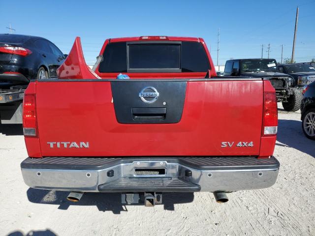 1N6AA0EC8CN300619 - 2012 NISSAN TITAN S RED photo 6