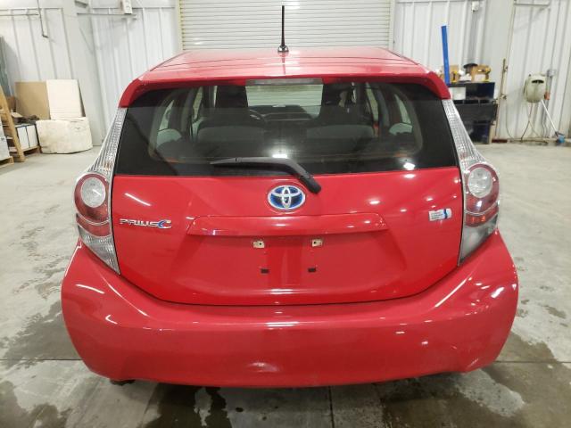 JTDKDTB31E1069738 - 2014 TOYOTA PRIUS C RED photo 6