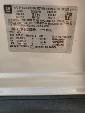 LRBFXDSA0HD006984 - 2017 BUICK ENVISION ESSENCE ვერცხლისფერი ფოტო 13