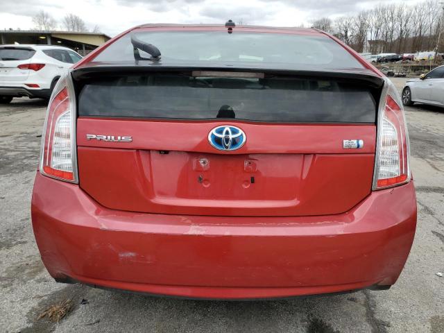 JTDKN3DU9C5376065 - 2012 TOYOTA PRIUS RED photo 6