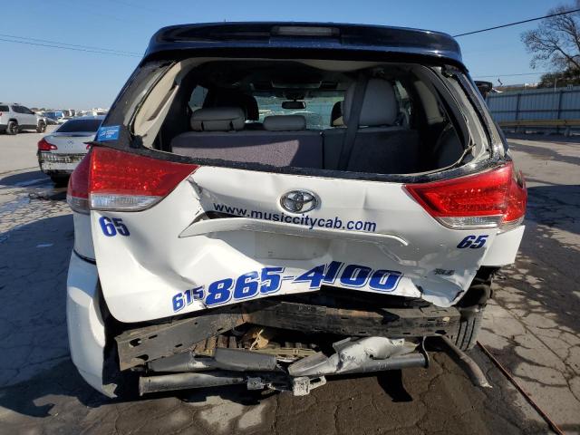 5TDYK3DCXDS353173 - 2013 TOYOTA SIENNA XLE WHITE photo 6