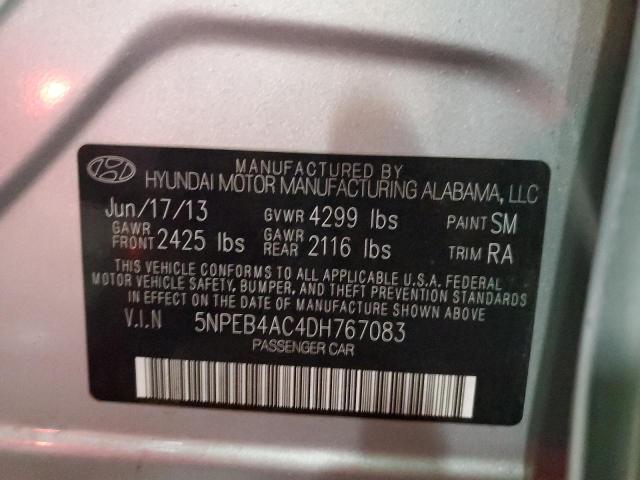 5NPEB4AC4DH767083 - 2013 HYUNDAI SONATA GLS SILVER photo 12