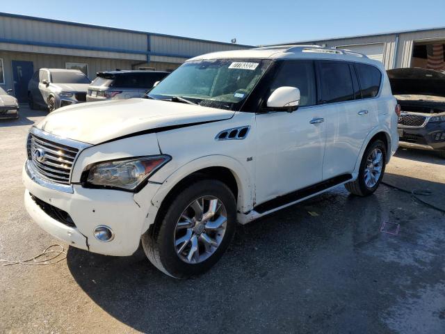 JN8AZ2NF9E9554325 - 2014 INFINITI QX80 WHITE photo 1