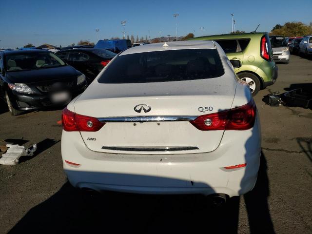 JN1BV7AR1EM699075 - 2014 INFINITI Q50 BASE WHITE photo 6