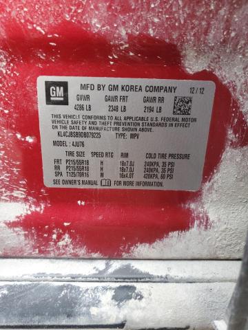 KL4CJBSB9DB079225 - 2013 BUICK ENCORE CONVENIENCE 勃艮第红 照片 13