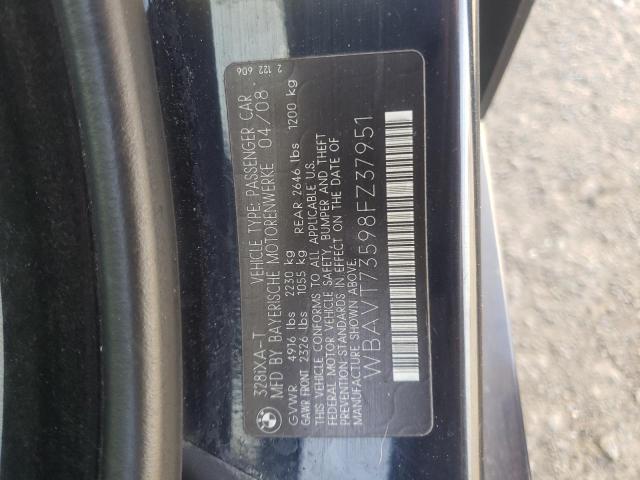 WBAVT73598FZ37951 - 2008 BMW 328 XIT BLUE photo 12