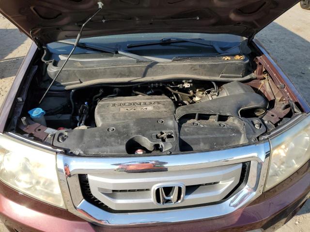 5FNYF38579B008291 - 2009 HONDA PILOT EXL BURGUNDY photo 12