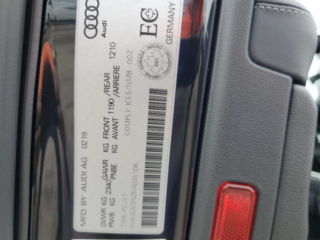 WAUC4CF52KA035106 - 2019 AUDI S5 PRESTIGE Schwarz Foto 12