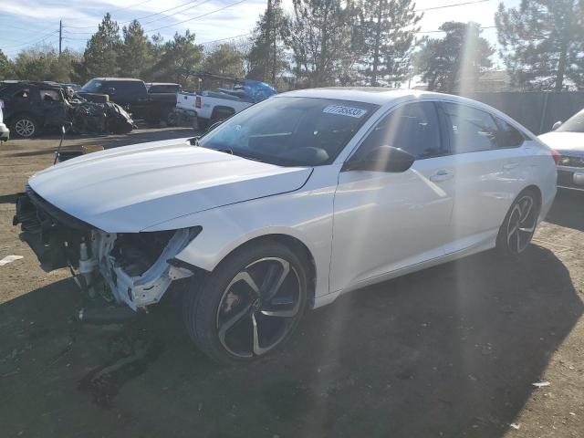 1HGCV2F34MA018207 - 2021 HONDA ACCORD SPORT WHITE photo 1