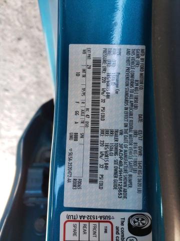 3FADP4BJ9HM125653 - 2017 FORD FIESTA SE BLUE photo 12