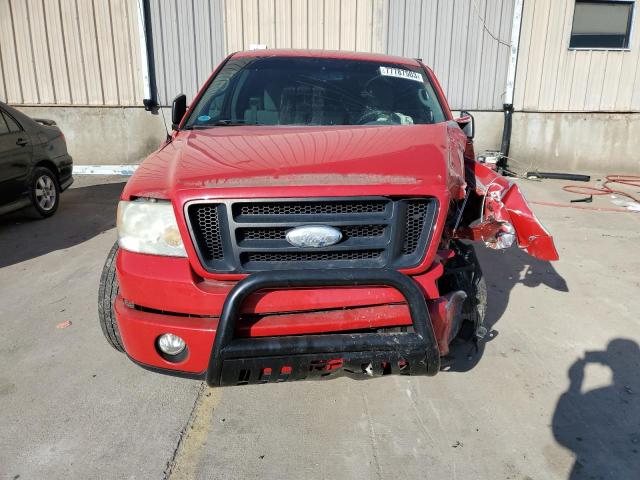 1FTRX12W18FA06425 - 2008 FORD F150 RED photo 5