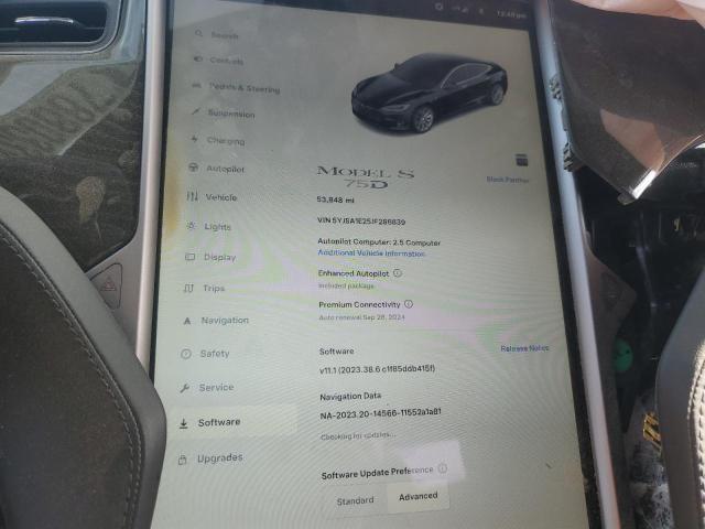 5YJSA1E25JF286839 - 2018 TESLA MODEL S 黑色 照片 9