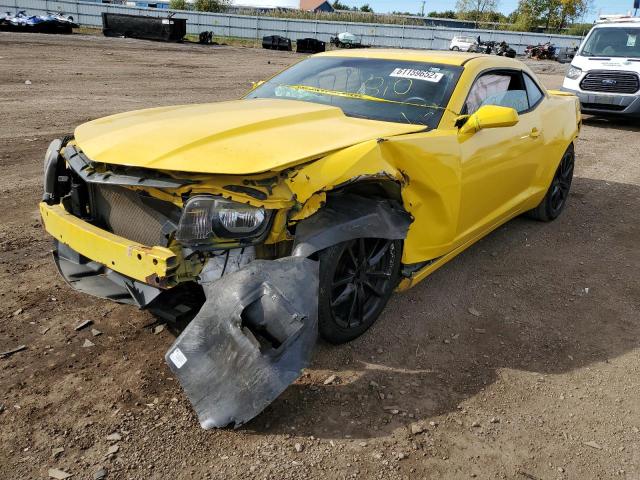 2G1FB1EDXB9113929 - 2011 CHEVROLET CAMARO LT YELLOW photo 2