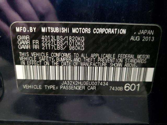 JA32X2HU3EU007434 - 2014 MITSUBISHI LANCER ES/ES SPORT BLUE photo 13