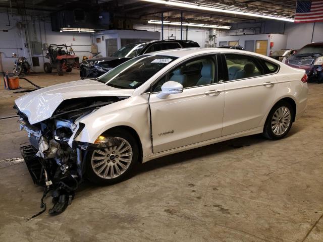 3FA6P0LU9ER252847 - 2014 FORD FUSION SE HYBRID WHITE photo 1