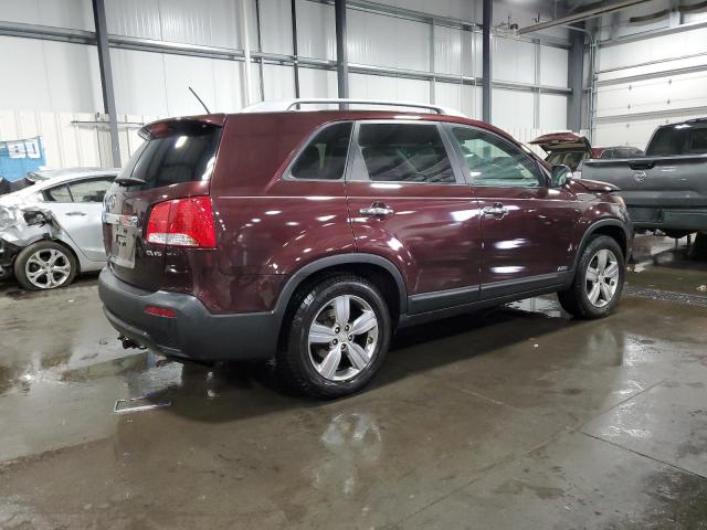 5XYKUDA23DG351263 - 2013 KIA SORENTO EX BURGUNDY photo 3