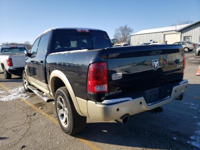 1C6RD7PT7CS155004 - 2012 DODGE RAM 1500 LONGHORN BLACK photo 2