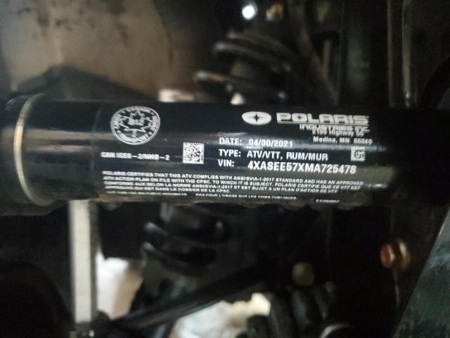 4XASEE57XMA725478 - 2021 POLARIS SPORTSMAN 570 EPS 灰色 照片 10