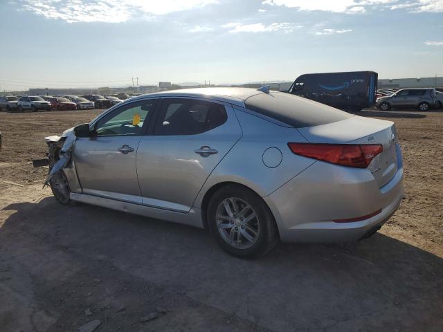 KNAGM4A75D5396129 - 2013 KIA OPTIMA LX SILVER photo 2