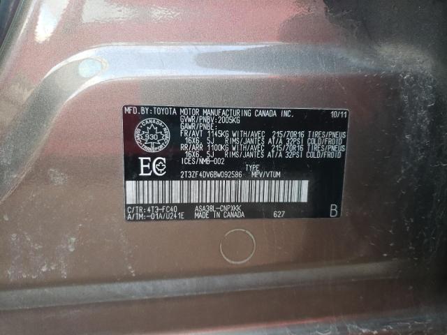 2T3ZF4DV6BW092586 - 2011 TOYOTA RAV4 TAN photo 13