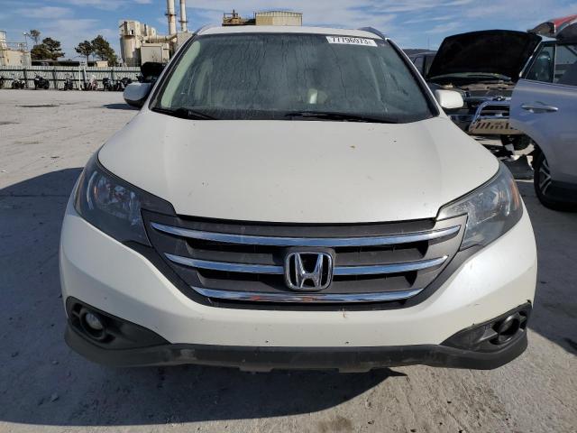 5J6RM4H78EL014541 - 2014 HONDA CR-V EXL WHITE photo 5