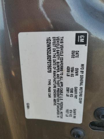 1G2WK52J82F276079 - 2002 PONTIAC GRAND PRIX SE 灰色 照片 12