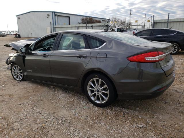 3FA6P0LU7HR297046 - 2017 FORD FUSION SE HYBRID GRAY photo 2