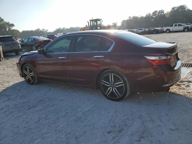 1HGCR2F55HA191486 - 2017 HONDA ACCORD SPORT BURGUNDY photo 2