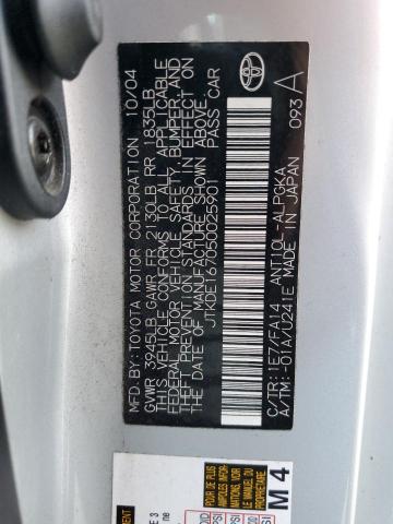 JTKDE167050025901 - 2005 TOYOTA SCION TC 银色 照片 12