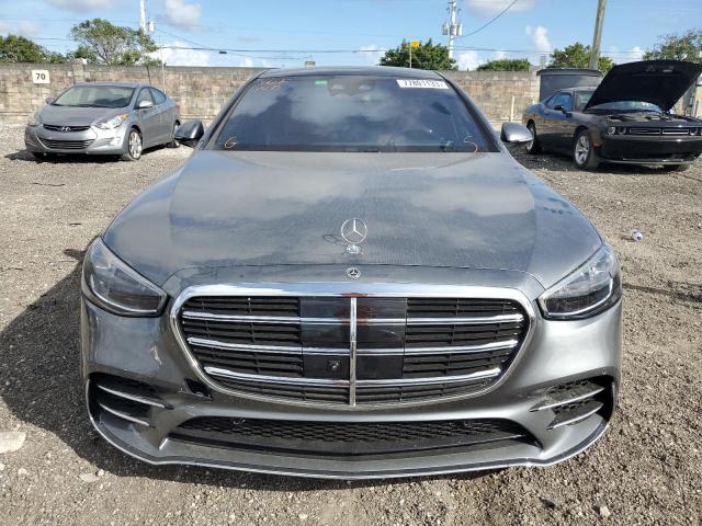 W1K6G7GB7NA140351 - 2022 MERCEDES-BENZ S 580 4MATIC CHARCOAL photo 5