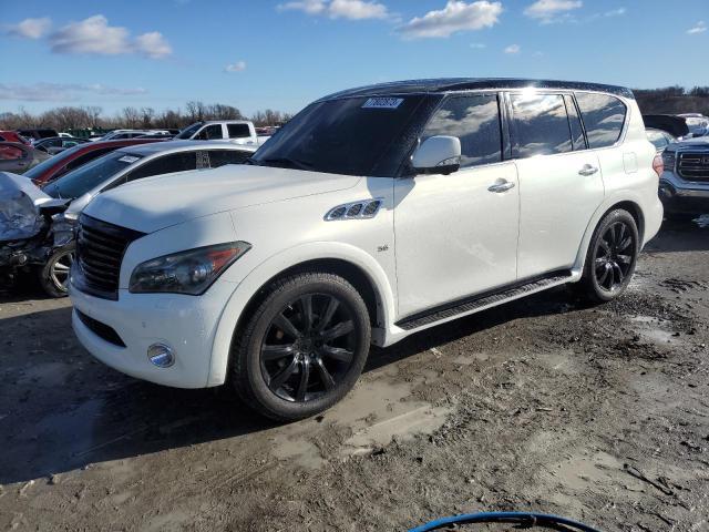 JN8AZ2NE4E9062776 - 2014 INFINITI QX80 WHITE photo 1