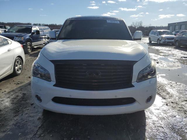 JN8AZ2NE4E9062776 - 2014 INFINITI QX80 WHITE photo 5