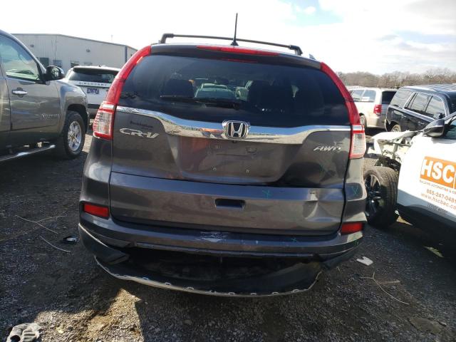 2HKRM4H7XGH715627 - 2016 HONDA CR-V EXL GRAY photo 6