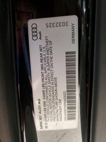 WAUM2BF25RN003022 - 2024 AUDI A6 PRESTIGE შავი ფოტო 12