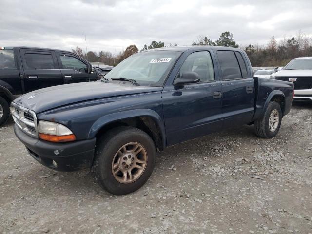 1D7HL38K84S533702 - 2004 DODGE DAKOTA QUAD SPORT BLUE photo 1