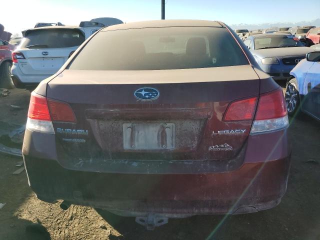 4S3BMAA64B1221328 - 2011 SUBARU LEGACY 2.5I RED photo 6