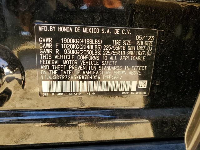 3CZRZ2H5XRM704056 - 2024 HONDA HR-V SPORT BLACK photo 13