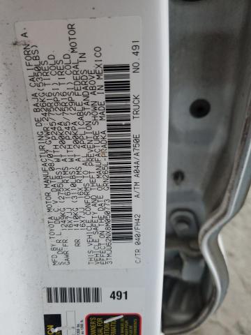 3TMJU62NX8M050773 - 2008 TOYOTA TACOMA DOUBLE CAB PRERUNNER WHITE photo 12