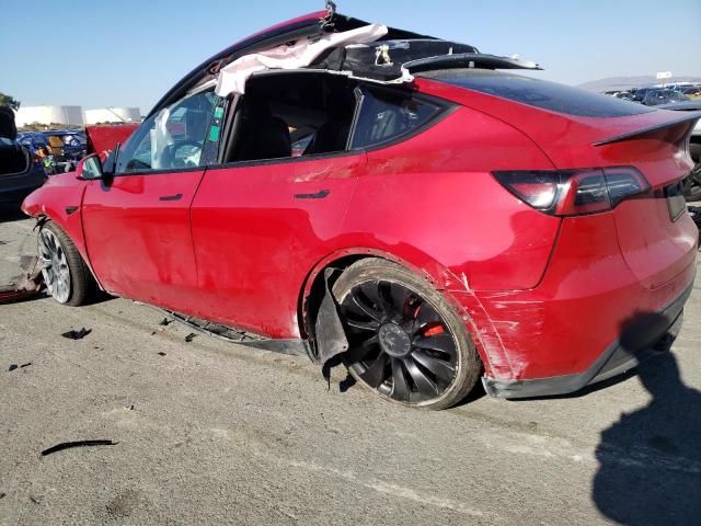 7SAYGDEF4NF551563 - 2022 TESLA MODEL Y RED photo 2