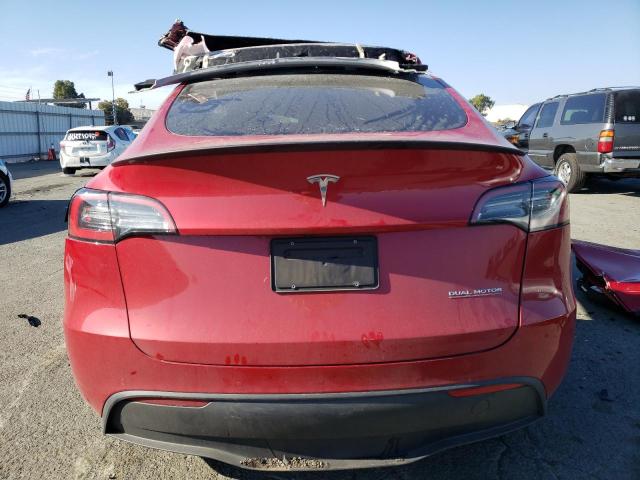 7SAYGDEF4NF551563 - 2022 TESLA MODEL Y RED photo 6