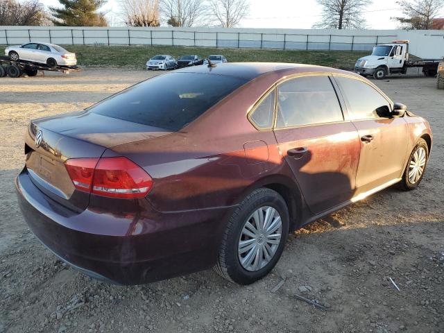 1VWAH7A39EC006493 - 2014 VOLKSWAGEN PASSAT S BURGUNDY photo 3